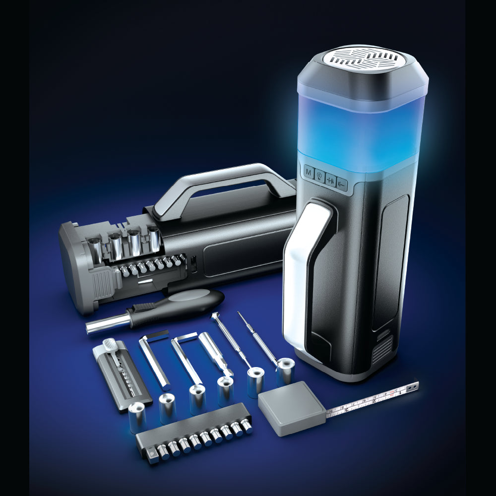 LED Adventure Speaker with 12pc Toolkit