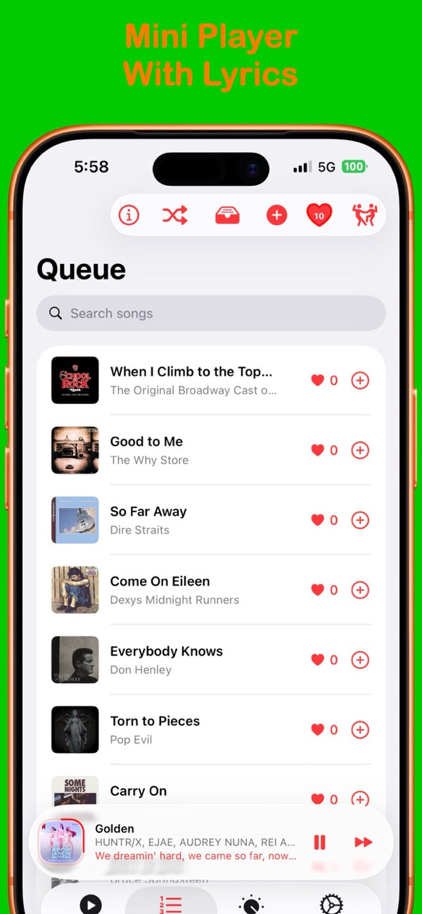 Voting queue with live vote counts