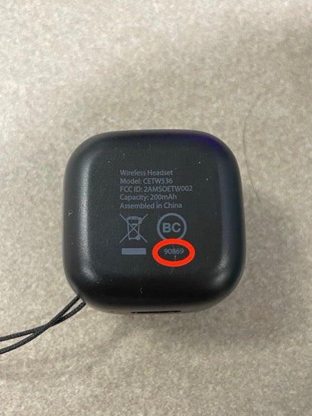 Batch number on product